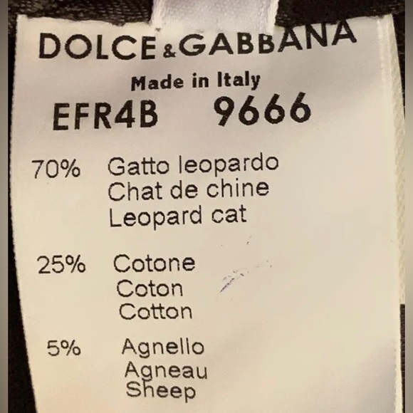 Authentic Dolce & Gabbana Leopard Cat Women's Fur Vest MEDIUM Made in Italy! - Picture 10 of 11